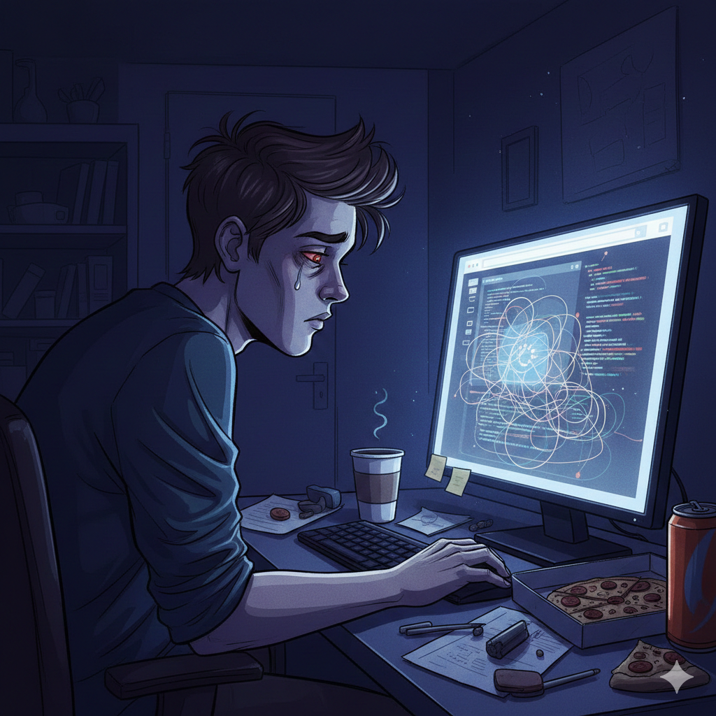 man with Computer Vision Syndrome