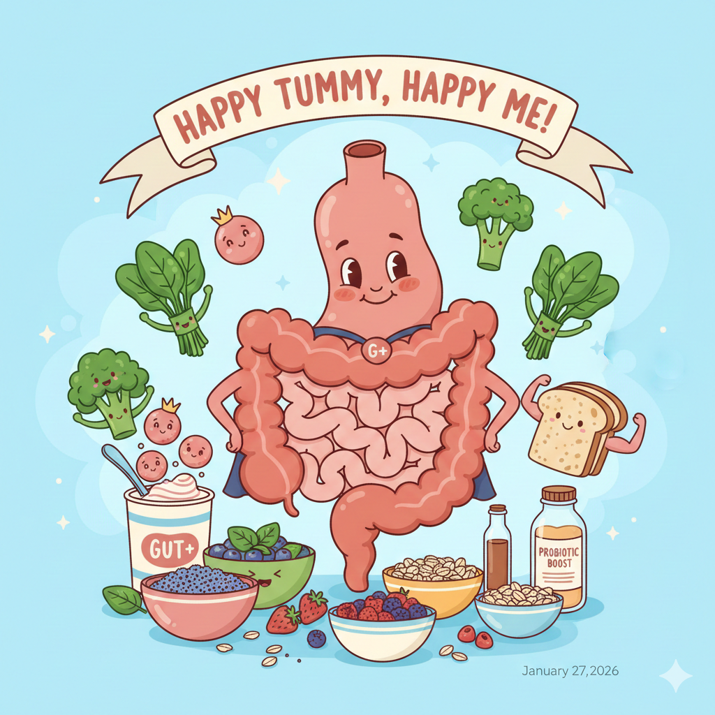 happy gut with gut health
